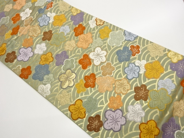 JAPANESE FUKURO OBI / KARA-ORI / WOVEN FLOWERS